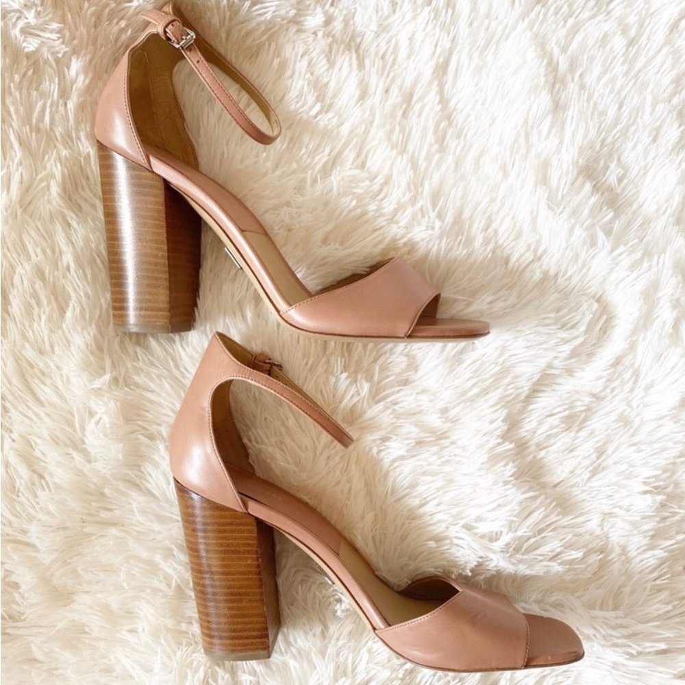 Michael Kors Collection Nude Rosa Ankle Strap Heels/ Sandals - Picture 2 of 5